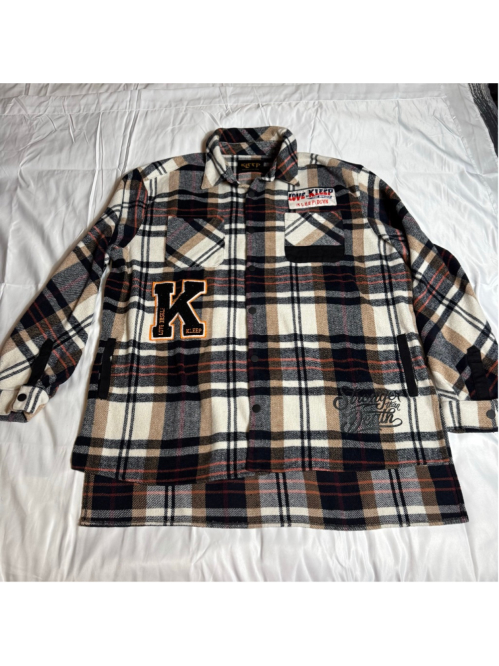 Men's KLEEP Plaid Lightweight Shirt Jacket XXL